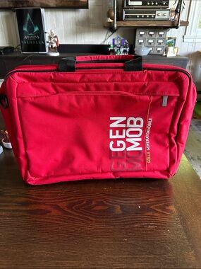 Golla Red Gen Mob Laptop Briefcase with Front Pocket